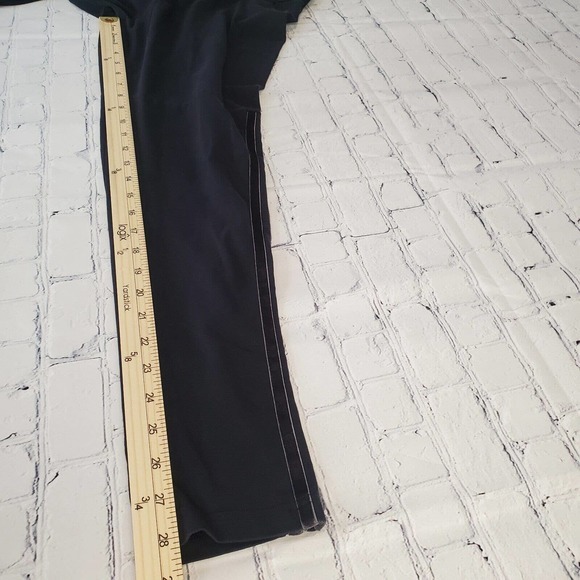 Adidas Large‎ Leggings Black Mid-Rise Yoga Stretch Workout Ankle Logo Athletic - Picture 7 of 7